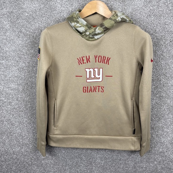 Nike On‎ Field New York Giants Salute To Service Hoodie Sweatshirt Youth Small - Picture 1 of 8